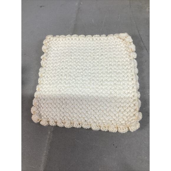 Set Of 7 Handmade Vintage - 5 Crochet Pot Holders, & A Corn And Chicken Figure - Picture 5 of 16